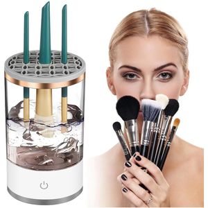 Make up Kwasten Reiniger - Kwasten Reiniger - Multi Brush Cleaner - Borstel Schoonmaker - Elektrisch - 7000 RPM - Wit