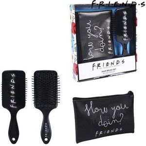 Friends - Gift set Toilettas En Haarborstel Zwart