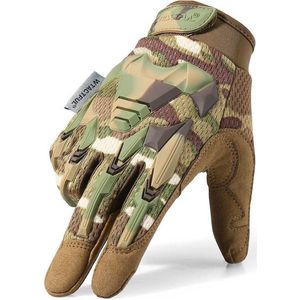Multicam tactische handschoen, camo leger militaire gevechtsfiets vingerhandschoenen [cp/xl]