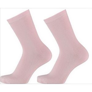 Sokken kinder en dames van 98% bio-katoen naadloos per 2 paar. 31-34, Licht Roze.