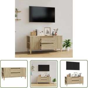 The Living Store TV-meubel - Scandinavische stijl - 102 x 44.5 x 50 cm - Sonoma eiken