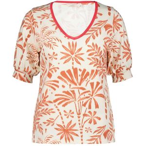 DIDI Dames T-shirt Auri Ecru Palmer print maat 44