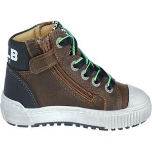 Develab - Halfhoge Veterschoen - Cognac - Leer - Veter- en Ritsluiting