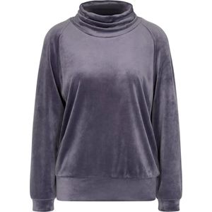 Triumph Cozy Comfort Velour Sweater Dames Loungeweartrui - Paars - Maat 40