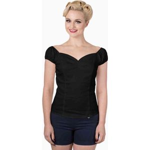 Dancing Days Off shoulder top -2XL- WINNIE Zwart