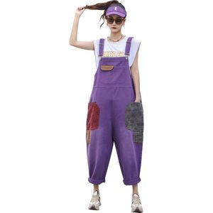 Dames Jeans Tuinbroek Mouwloze Romper Jumpsuit Playsuit