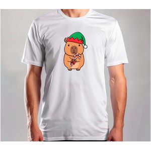Elfie Capy - T Shirt - MerryChristmas - ChristmasVibes - Funny - Sarcasm - VrolijkKerstfeest - Kerstmis - Grappig - Sarcasme - Capybara - Capy