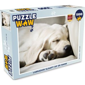 Puzzel Labrador slaapt op de bank - Legpuzzel - Puzzel 1000 stukjes volwassenen
