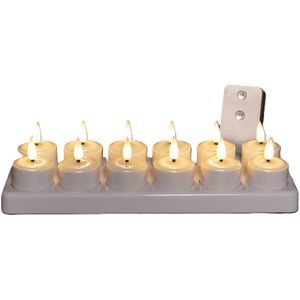 Anna's Collection - LED Waxinelicht - Wit - Set van 12 - Inductie