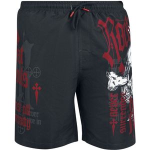 Rock Rebel by EMP zwarte zwembroek met klittenbandsluiting achterzak Mannen - L