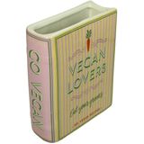 Vase Book Vegan Lovers Dolomite Multi 14.4x5.5x18.2cm