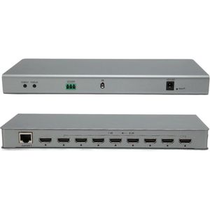 Multiviewer Switch 8x1 HDMI 4K Quad Multi-Viewer Naadloze Switcher - RS232 Control - HDMI Screen Splitter - Beveiligingscamera's Game Consoles - EU-stekker .