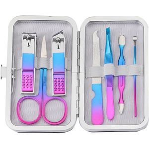 Sander Shop Manicure Set Nagelknipper Reizen Manicure Pedicure Kit Roestvrij Staal Manicure Gereedschap Kit met Case Professionele Nagelverzorging Kits Nagelverzorging Gereedschap voor Thuis, Werkplek Outdoor