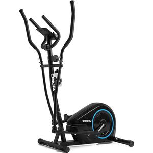 Zipro Burn Magnetische Crosstrainer, Hartslagsensoren, Gemakkelijk te transporteren, Antislippedalen, Flessenhouder, Homegym, Stabiele structuur, Max. gebruikersgewicht 120 kg, zwart en blauw