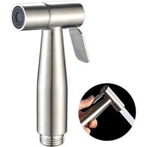 Bidet Handdouche - Draagbaar Bidet Spuitmachine - Bidet sproeier - Bidet kraan - Badkamer Accessoires - Wandgemonteerde - voor Huisdier Baden, Persoonlijke Hygiëne - RVS - zilver - 11*7cm