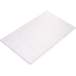 Lucy's Living Luxe badmat GIC White – 50 x 80 cm - wit - douchemat - badmatten - badmat antislip - badkamer - badmat zwart - badtextiel - polyester