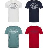 Tom Tailor - T-Shirt - Veelkleurig - 4 Pack - Ronde Hals - Regular Fit