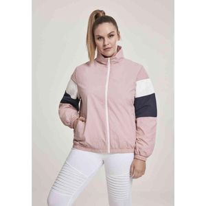 Urban Classics - 3-Tone Crinkle Trainings jacket - XS - Roze