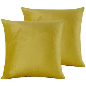 Set van 2 Kussenslopen - 80 x 80 cm - Zacht Fleece Pluche - Ademend