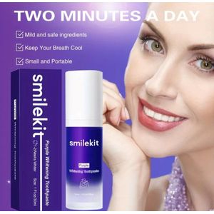 Smile kit whitening tanden bleek wittere tanden paarse tandpasta 30ml zeer effectief