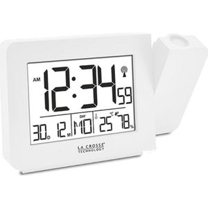 Radiogestuurde alarmklok met projectie en binnenklimaatmonitor