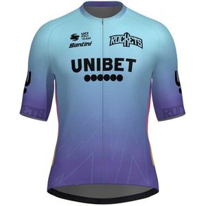Santini Unibet Rockets Fan Line 2025 Korte Mouw Wielertrui Blauw L Man