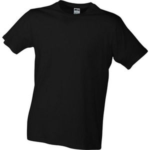 James and Nicholson Heren Slim Fit T-Shirt (Zwart)