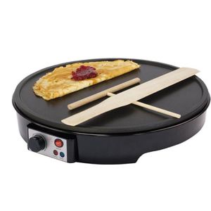 Royal Swiss - Elektrische Crêpemaker | Pannenkoekmaker | 30cm | 1000W | Hark en spatel inbegrepen|