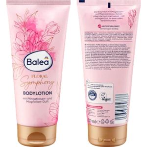 Balea Bodylotion Floral Symphony | 1x 200 ml - Bloemige en Poederachtige geur - met Pioenroos- & Magnolia-extract | Limited Edition 2025