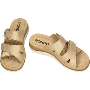 Rohde -Dames - goud - slippers & muiltjes - maat 36