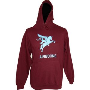 Airborne Sweater maroon rood met Pegasus