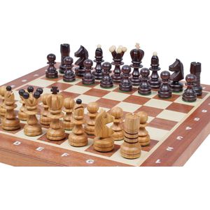 Chess the Game - Vintage Schaakspel - Klassiek schaakbord met kersenhouten schaakstukken - Eyecatcher!