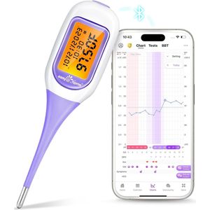 Slimme Basale Thermometer met Groot Scherm en Achtergrondverlichting - Auto BBT Synchronisatie en Fertiliteitsmonitoring