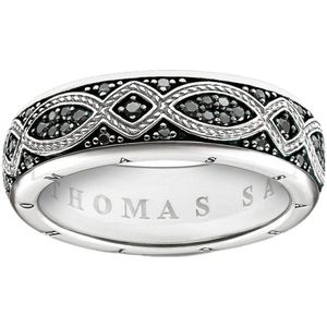 Thomas Sabo - Unisex Ring - Zilver - Zirconia - Zwart