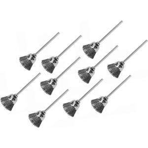Set van 30 mini metaalborstels (messing), paraplu. 3.175 mm