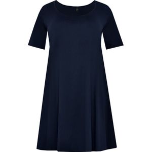 Yoek A-lijn Jurk COTTON Donkerblauw