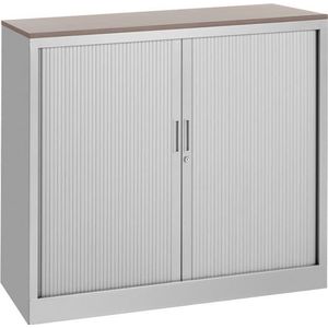Roldeurkast 105x120x43cm bladkleur Licht Eiken framekleur Zwart (RAL9005)