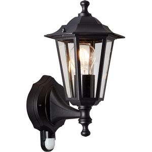 Brilliant Carleen - Buiten wandlamp met bewegingssensor - Zwart