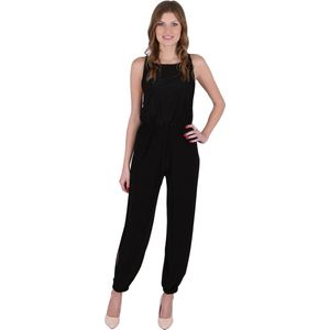 John Zack Zwart jumpsuit met trekkoord