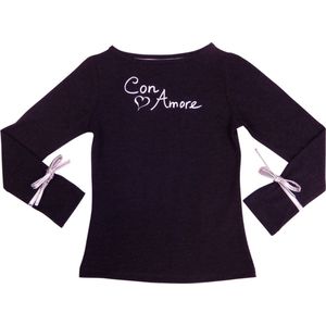 LoFff-Girls Shirt Con Amore- Dark grey