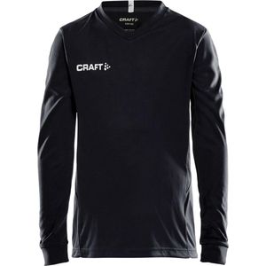 Craft Squad Jersey Solid LS Shirt Junior Sportshirt - Maat 146  - Unisex - zwart/wit Maat 146/152