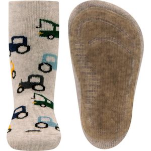 Ewers Antislipsok Lichtgrijs met Trekkers en Takelwagens - Siliconenzool-31/34