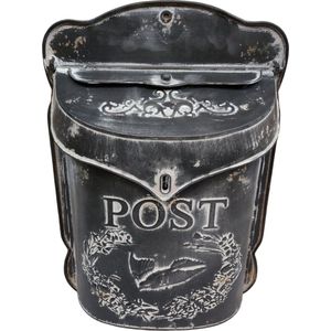 Brievenbus Postbus Nostalgie Verzinkt Vintage Brocante Zwart Hangend