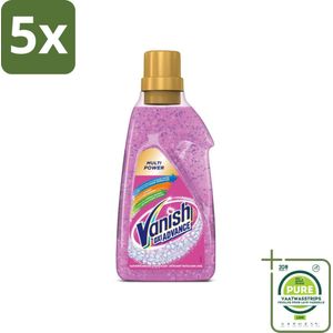 5 x Vanish Oxi Advance - Vlekkenverwijderaar Gel - Zonder Bleek - Gekleurde Was - 750 ml - Grootverpakking - Vlekkenverwijderaar - Vlekken Uit Kleding - Vlekken Uit Was - Wasmiddel - Gekleurde Was