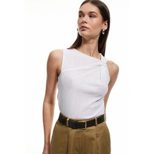 Asymmetrische kraag Mouwloos Tanktop