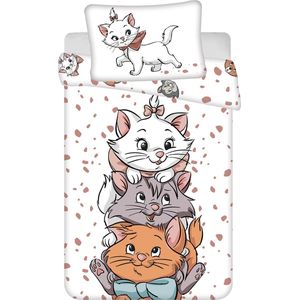 Disney - Aristocats BABY - Dekbedovertrek - Wit - 135 x 100 cm + 40 x 60 cm - Katoen