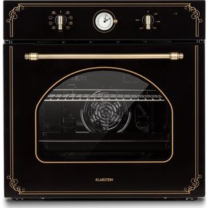 Victoria inbouw bakoven retrodesign 9 functies 50-250°C zwart