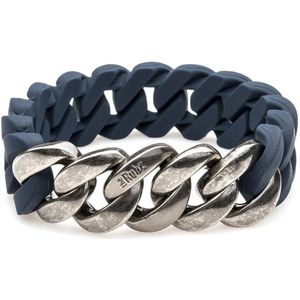 The Rubz Mens Collection 20mm Midnight/Silver Armband RBZ100495