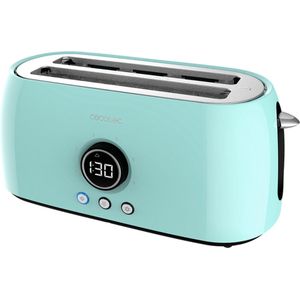 Cecotec Digital Broodrooster Classic Toast 1500 Blue ExtraDouble. 1500 W, 2 extra brede lange sleuven, 3 vooraf ingestelde funct