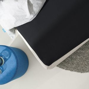 Auping Jersey 235 hoeslaken voor topper - 180/200 x 200/210/220 cm - Zwart - Biologisch katoen